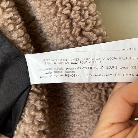 Zara tan faux shearling coat - Picture 9 of 12